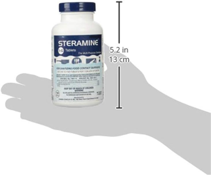 Edwards-Councilor S150E48 Steramine Sanitizer Tablets (Sanitabs) 150 Count Bottle.