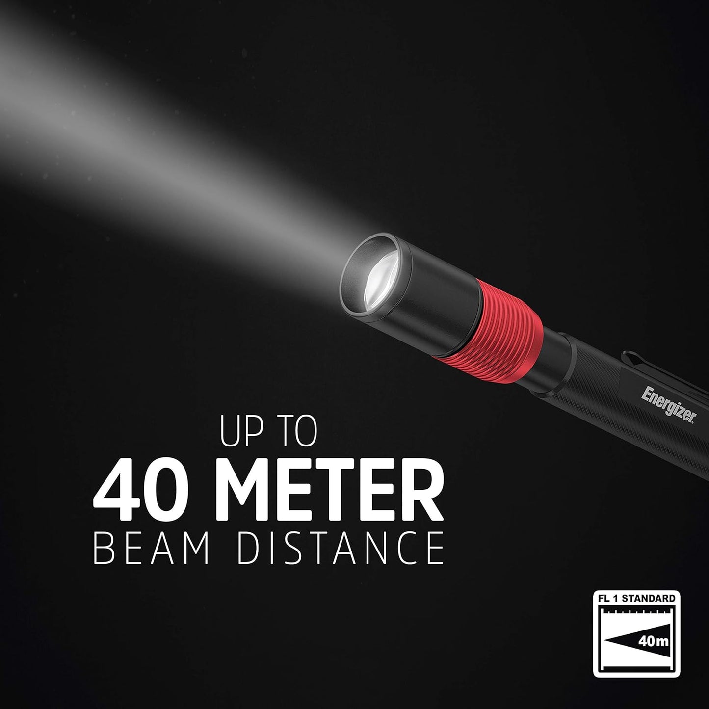 ENERGIZER X400 Rechargeable Pen Light, Water Resistant Mini Flashlight, Bright 400 Lumens LED Work Light for Mechanic Tools (USB Cable Included)